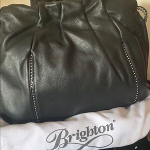 Brighton Black Leather Handbag